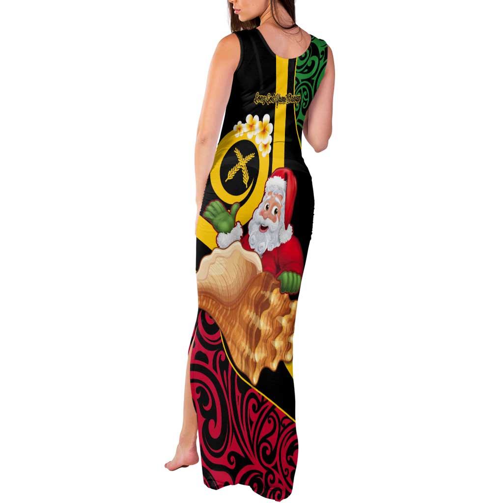 Vanuatu Christmas Tank Maxi Dress Vanuatuan Conch Shell - Meri Krismas! LT14 - Polynesian Pride