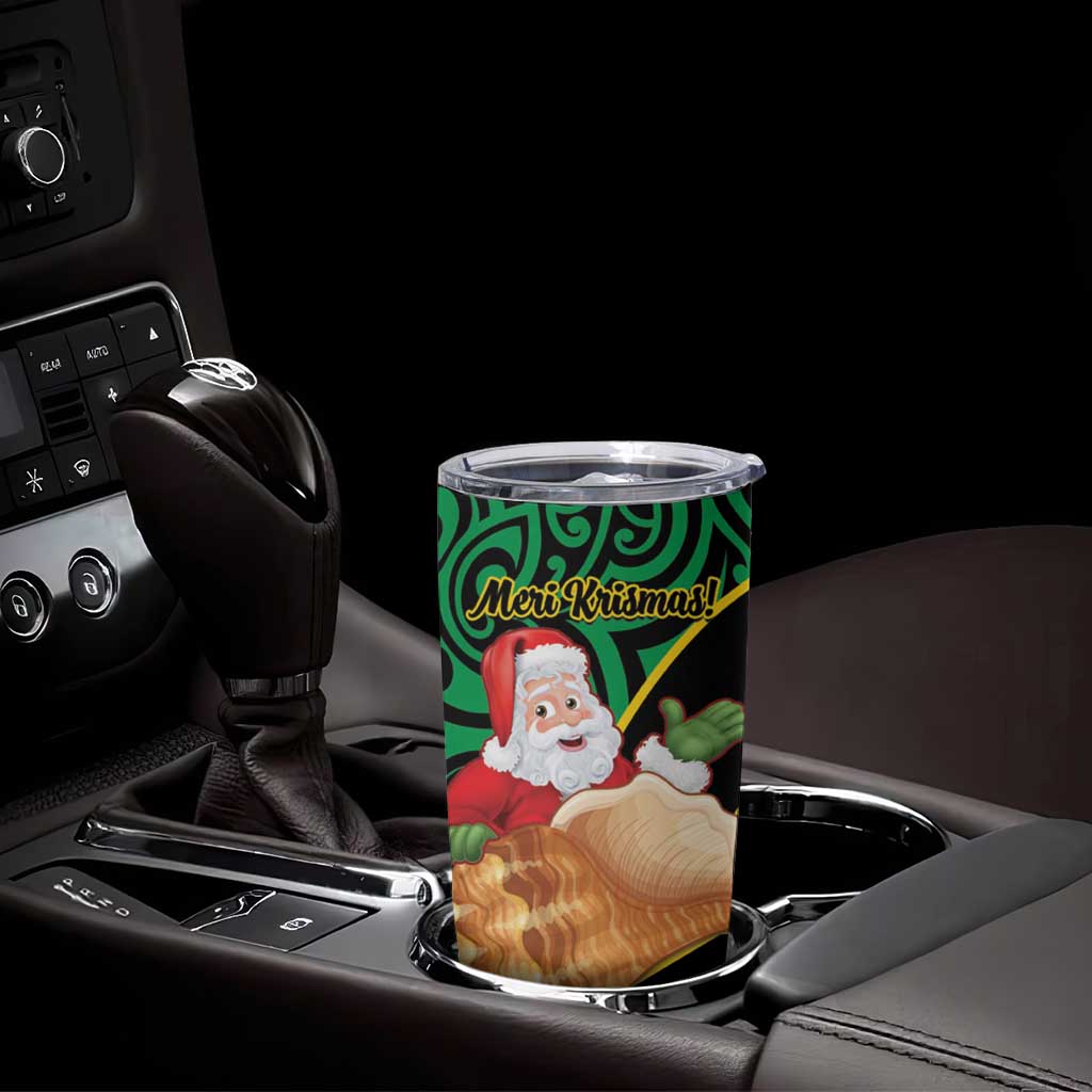 Vanuatu Christmas Tumbler Cup Vanuatuan Conch Shell - Meri Krismas! LT14 - Polynesian Pride
