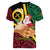 Vanuatu Christmas Women V-Neck T-Shirt Vanuatuan Conch Shell - Meri Krismas!