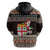 Fiji Christmas Hoodie Fijian Masi Marau na Kerisimasi! - Brown