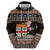 Fiji Christmas Hoodie Fijian Masi Marau na Kerisimasi! - Brown