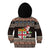 Fiji Christmas Kid Hoodie Fijian Masi Marau na Kerisimasi! - Brown