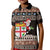 Fiji Christmas Kid Polo Shirt Fijian Masi Marau na Kerisimasi! - Brown