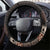 Fiji Christmas Steering Wheel Cover Fijian Masi Marau na Kerisimasi! - Brown