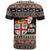 Fiji Christmas T Shirt Fijian Masi Marau na Kerisimasi! - Brown