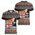 Fiji Christmas Women V-Neck T-Shirt Fijian Masi Marau na Kerisimasi! - Brown