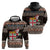 Fiji Christmas Zip Hoodie Fijian Masi Marau na Kerisimasi! - Brown