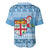 Fiji Christmas Baseball Jersey Fijian Masi Marau na Kerisimasi! - Blue