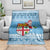 Fiji Christmas Blanket Fijian Masi Marau na Kerisimasi! - Blue