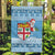 Fiji Christmas Garden Flag Fijian Masi Marau na Kerisimasi! - Blue