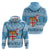 Fiji Christmas Hoodie Fijian Masi Marau na Kerisimasi! - Blue