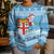 Fiji Christmas Kid Ugly Christmas Sweater Fijian Masi Marau na Kerisimasi! - Blue