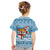 Fiji Christmas Kid T Shirt Fijian Masi Marau na Kerisimasi! - Blue