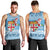 Fiji Christmas Men Tank Top Fijian Masi Marau na Kerisimasi! - Blue