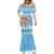 Fiji Christmas Mermaid Dress Fijian Masi Marau na Kerisimasi! - Blue