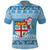 Fiji Christmas Polo Shirt Fijian Masi Marau na Kerisimasi! - Blue