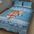 Fiji Christmas Quilt Bed Set Fijian Masi Marau na Kerisimasi! - Blue