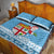 Fiji Christmas Quilt Bed Set Fijian Masi Marau na Kerisimasi! - Blue