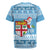 Fiji Christmas Rugby Jersey Fijian Masi Marau na Kerisimasi! - Blue