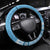 Fiji Christmas Steering Wheel Cover Fijian Masi Marau na Kerisimasi! - Blue