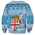 Fiji Christmas Sweatshirt Fijian Masi Marau na Kerisimasi! - Blue