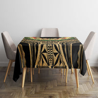 Grunge Gold Tonga Ngatu Kahoa Lei Tablecloth LT14 - Polynesian Pride
