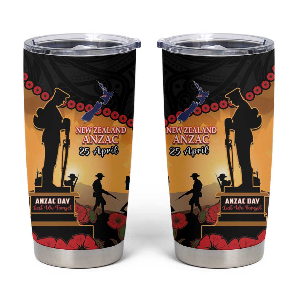 New Zealand Anzac Tumbler Cup Maori Camouflage Mix Poppies We Will Remember Them