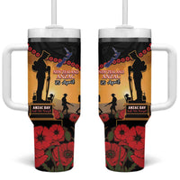 New Zealand Anzac Tumbler With Handle Maori Camouflage Mix Poppies We Will Remember Them