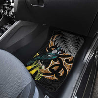 Aotearoa Kowhai Tui Bird Car Mats Maori Ngaru With Silver Fern LT14 - Polynesian Pride