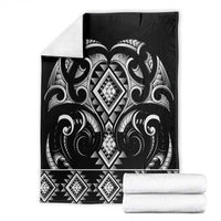 Black Ngaru Taniko With Aotearoa Maori Tattoo Blanket LT14 - Polynesian Pride