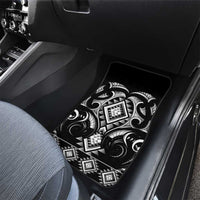 Black Ngaru Taniko With Aotearoa Maori Tattoo Car Mats LT14 - Polynesian Pride