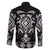 Black Ngaru Taniko With Aotearoa Maori Tattoo Family Matching Off Shoulder Maxi Dress and Hawaiian Shirt