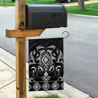 Black Ngaru Taniko With Aotearoa Maori Tattoo Garden Flag LT14 - Polynesian Pride