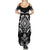 Black Ngaru Taniko With Aotearoa Maori Tattoo Summer Maxi Dress