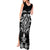 Black Ngaru Taniko With Aotearoa Maori Tattoo Tank Maxi Dress