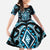 Blue Ngaru Taniko With Aotearoa Maori Tattoo Family Matching Off Shoulder Maxi Dress and Hawaiian Shirt