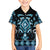 Blue Ngaru Taniko With Aotearoa Maori Tattoo Family Matching Off Shoulder Maxi Dress and Hawaiian Shirt