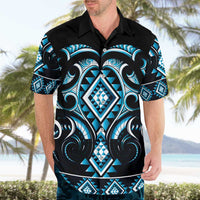 Blue Ngaru Taniko With Aotearoa Maori Tattoo Hawaiian Shirt LT14 - Polynesian Pride
