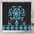 Blue Ngaru Taniko With Aotearoa Maori Tattoo Shower Curtain