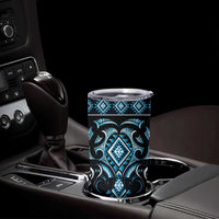 Blue Ngaru Taniko With Aotearoa Maori Tattoo Tumbler Cup LT14 - Polynesian Pride