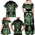 Green Ngaru Taniko With Aotearoa Maori Tattoo Family Matching Off Shoulder Maxi Dress and Hawaiian Shirt