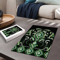 Green Ngaru Taniko With Aotearoa Maori Tattoo Puzzle - Polynesian Pride