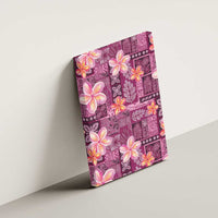 Pink Hawaii Plumeria With Tropical Flowers Motifs Canvas Wall Art LT14 - Polynesian Pride