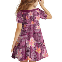 Pink Hawaii Plumeria With Tropical Flowers Motifs Family Matching Off Shoulder Maxi Dress and Hawaiian Shirt