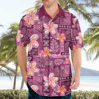 Pink Hawaii Plumeria With Tropical Flowers Motifs Hawaiian Shirt LT14 - Polynesian Pride