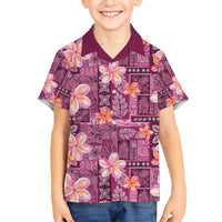 Pink Hawaii Plumeria With Tropical Flowers Motifs Hawaiian Shirt LT14 - Polynesian Pride