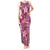 Pink Hawaii Plumeria With Tropical Flowers Motifs Tank Maxi Dress