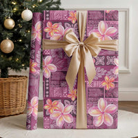 Pink Hawaii Plumeria With Tropical Flowers Motifs Wrapping Paper LT14 - Polynesian Pride