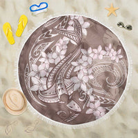 Polynesia Hammerhead Shark Tattoo With Plumeria Lei Beach Blanket LT14 One Size 150cm Mocha - Polynesian Pride