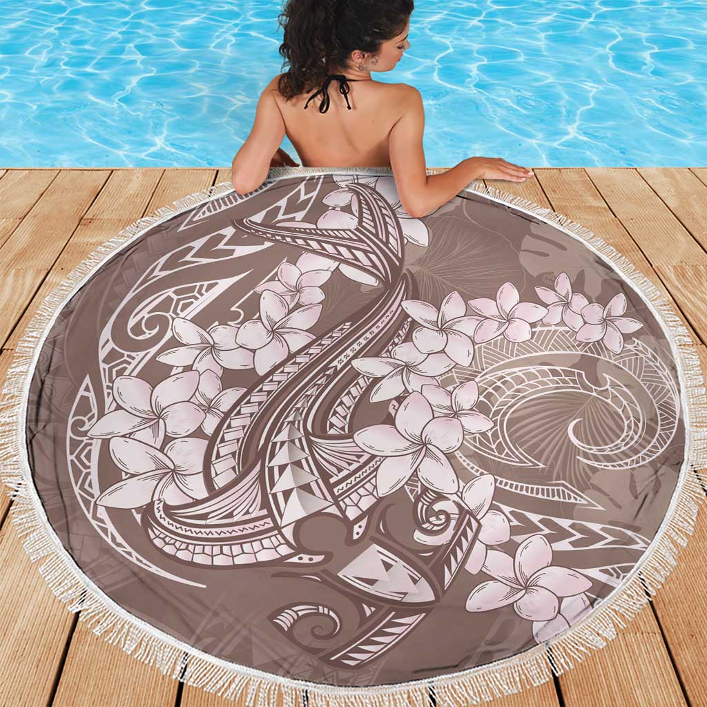 Polynesia Hammerhead Shark Tattoo With Plumeria Lei Beach Blanket LT14 - Polynesian Pride